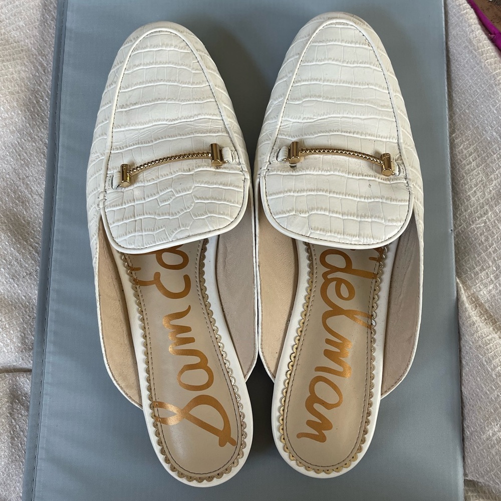 Mule, white, Sam Edelman, size 9